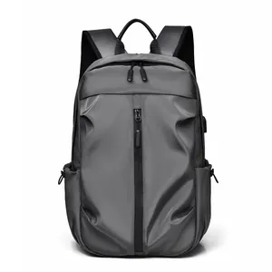 Sac à Dos pour Ordinateur Portable en Oxford Décontracté pour Homme Minimaliste Déperlant Avec Port de Charge USB pour Travail Études