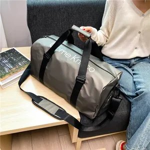 Borsa da Viaggio Oxford di Grande Capacità per Fitness Yoga Con Scomparto Scarpe Indipendente Separazione Secco Umido Impermeabile Borsa Weekend Multifunzionale Uomo Donna