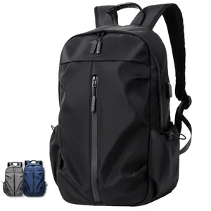 Business Laptop Backpack For Men Women Waterproof Oxford Cloth Travel Bag With USB Charging Port Large Capacity School Bag