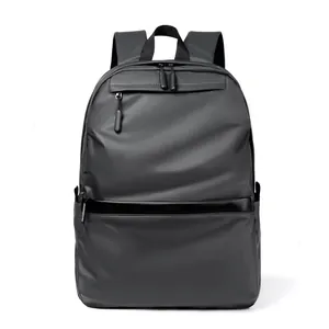 Minimalist Business Waterproof Laptop Backpack Large Capacity Functional Travel School Daypack For Men Women Solid Color