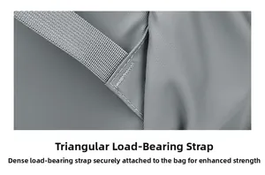 Détail de la couture triangulaire renforcée sur les bretelles pour une haute capacité