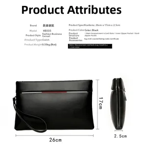 Detailed size and structure guide for black PU leather handbag with multi-pocket design