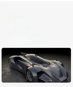 Detailed view of matte black aerodynamic motorcycle bag with a futuristic sleek design