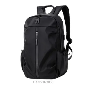 Waterproof Oxford Cloth Backpack For Men Casual Business Travel Rucksack With USB Charging Port Laptop Backpack School Bag