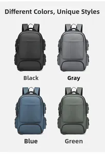 Sac à dos voyage d'affaires en quatre couleurs : noir, gris, bleu et vert