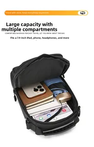 Interior layout of the waterproof oxford chest bag showing multiple storage compartments