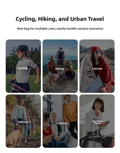 Versatile large backpack for cycling, climbing, hiking, school, and business travel scenes