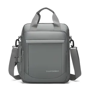 Waterproof dark grey sports briefcase with adjustable shoulder strap and large capacity