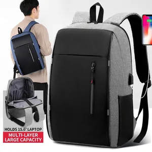 Men's business laptop backpack for 15.6 inch computer with USB charging port