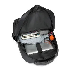 Large capacity black travel backpack with dedicated 15 inch laptop compartment