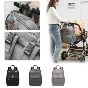Multifunktionaler Wickelrucksack mit großem Fassungsvermögen und Kinderwagenhaken