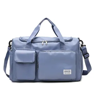 Bolsa de viaje de nailon plegable de gran capacidad con separación seco-húmedo
