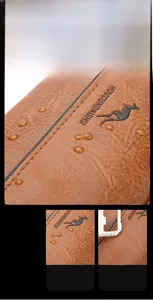 Water-resistant brown leather texture detail and scratch-resistant crossbody bag surface