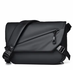 Besace en Tissu Oxford Minimaliste Imperméable Anti-vol Sac à Épaule pour Voyage Plein Air Quotidien Unisexe