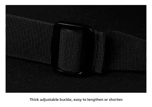 Detail of durable black adjustable buckle and strap for crossbody motorcycle bags