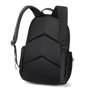 Waterproof Oxford canvas backpack with ergonomic breathable back mesh and padded straps
