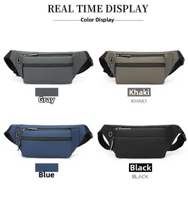 Quatre options de couleurs pour sacs banane polyvalents : gris, kaki, bleu et noir profond