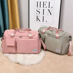 Large Capacity Oxford Cloth Travel Bag Waterproof Fitness Duffel Bag With Independent Shoe Compartment For Men Women Casual Sport Gym Bag
