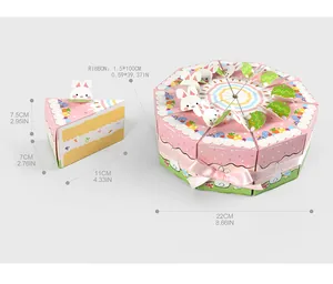 Spécification détaillée des tailles pour boîtes cadeaux pliables lapin de Pâques