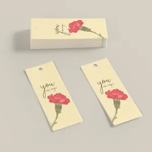 Hand-painted carnation gift tags featuring 'you are magic' text on premium paper