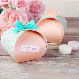 Close-up of pink gift box with teal ribbon and Especially For You sticker detail