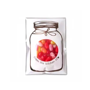 Sachet alimentaire en forme de bocal avec fenêtre pour biscuits et confiseries