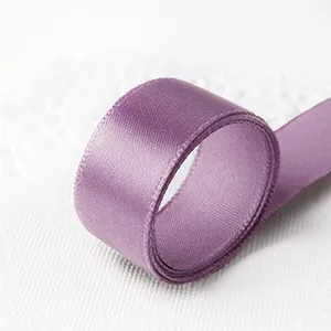 Light Purple Polyester Satin Ribbon For Gift Box Packaging Flower Bouquet Decoration DIY Crafts Elegant Decorative Material