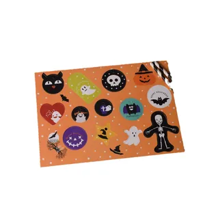 Halloween Geschenkanhänger Set mit Kürbis, Geist und Fledermaus Motiven Deko
