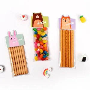 Niedliche Cartoon-Tier-Snackbeutel für Kekse und Süßigkeiten mit Karten und Plastiktüten