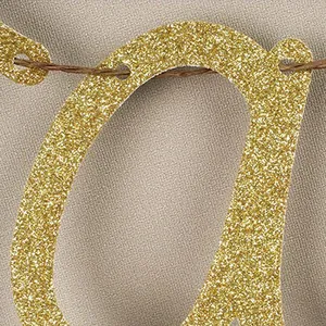 Golden glitter letter a banner for graduation and birthday party decoration
