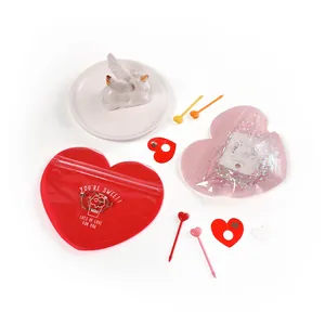 Cute heart-shaped mini self-sealing gift bags for small jewelry and treats packaging