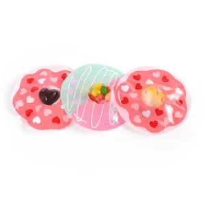 Donut Shaped Self Sealing Bag Cartoon Mini Gift Bag PET Plastic Food Storage Pouch With Transparent Window For Candy Party
