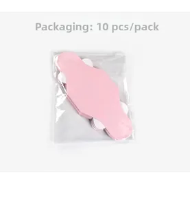 Set de 10 tarjetas de regalo de papel rosa en un paquete transparente sellado