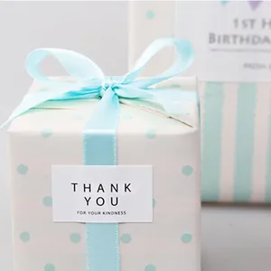 Set per confezioni regalo blu lago con nastro, carta a pois e etichette