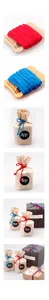 3mm colored cotton rope for gift wrapping shown on craft cards and decorated boxes