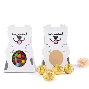 Cajas de regalo con forma de oso polar y ventana para dulces y pequeños detalles