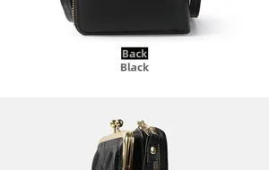 Gros plan sur un sac bandoulière noir matelassé avec fermoir doré brillant