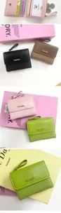 Short women wallet featuring multiple card slots, photo holder and a zipped coin pocket