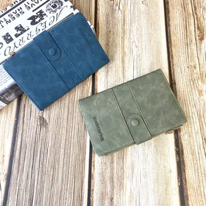 Porta passaporto RFID e portafoglio sottile in pelle testurizzata blu e verde