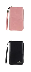 Details der RFID-blockierenden Leder-Reisepasshüllen mit goldener Classic Star-Schrift