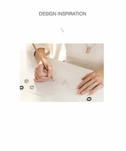 Detailed sketch showing the creative design process for silver stainless steel jewelry