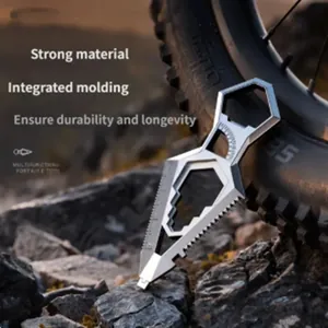 Multifunctional stainless steel silver sword tool for outdoor bike repair and daily survival