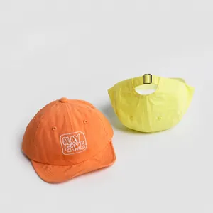 Berretto da Baseball in Cotone per Bambini Ricamo Lettere Play Game Cappello da Sole Regolabile Casual per Ragazzi Ragazze