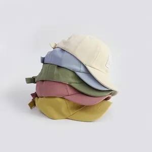 Kids cotton baseball caps with family embroidery in multiple colors and adjustable metal buckles