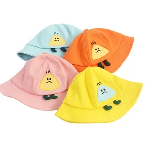 Lindos sombreros de sol de algodón para bebés con dibujos animados en cuatro colores