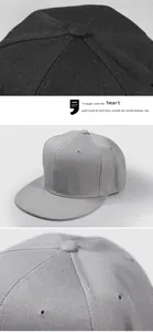 Détails de casquettes hip-hop en sergé de coton avec visière plate et œillets brodés