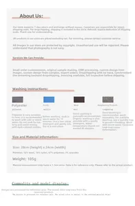 Detailed size specifications and material composition for this wool blend knit hat