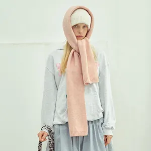 Women's Classic Basic Acrylic Knit Scarf Soft Waxy Solid Color Heathered Winter Warm Long Scarf