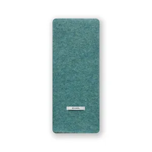 Zachte turquoise gebreide sjaal van 82% wolmix met een knusse getextureerde afwerking