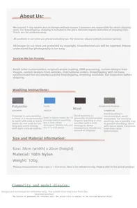 Care label for balaclava showing 100% nylon material, size 38x20cm, and washing instructions